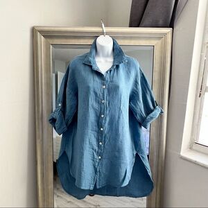 NT BY AMATI Blue Bottom shirt oversized One size